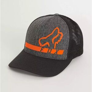 Fox Racing flexfit triangulate Black and Orange Cap